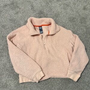 Champion Fleece Quarter Zip Pullover Teddy Sherpa S